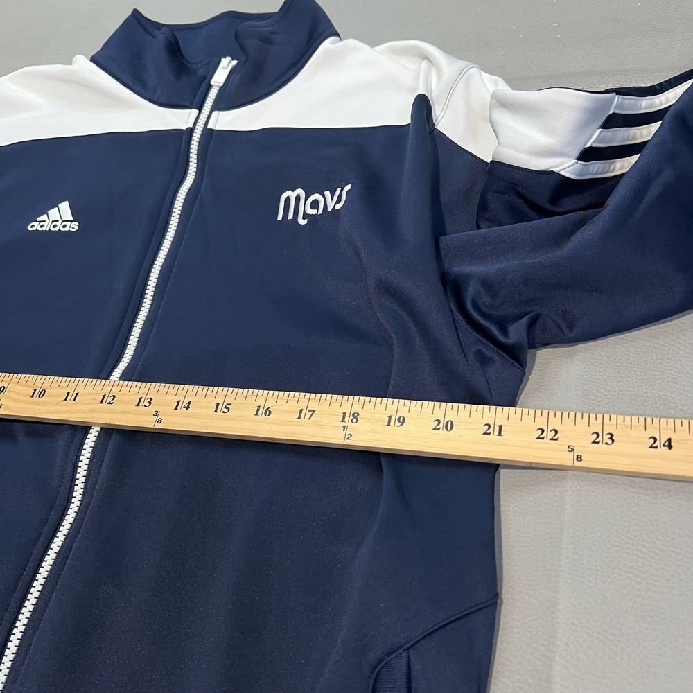 Adidas Mens Dallas Mavericks MAV Cowboys NBA Track Jacket Navy White Zip-L-XXXX - Picture 5 of 7
